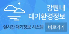 강원도내 대기환경정보 실시간대기정보 시스템 바로가기